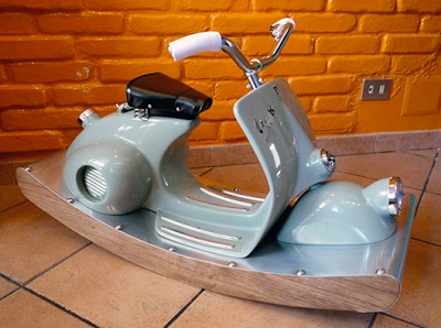 rocking vespa scooter