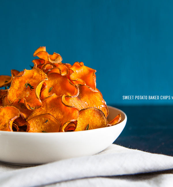Sweet Potato Baked Chips with Orange and Thyme