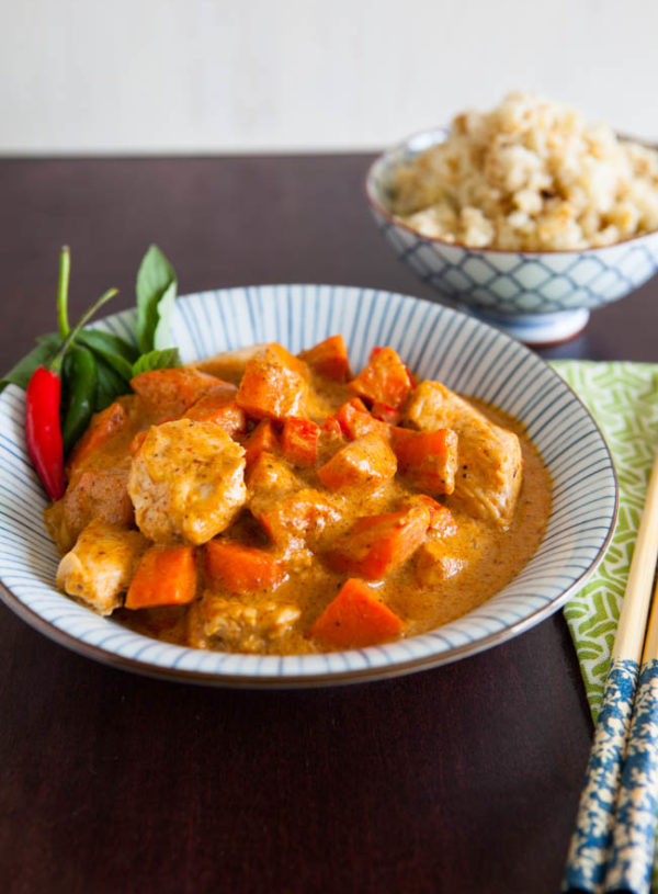 Panang Curry with Coconut Cauliflower Rice