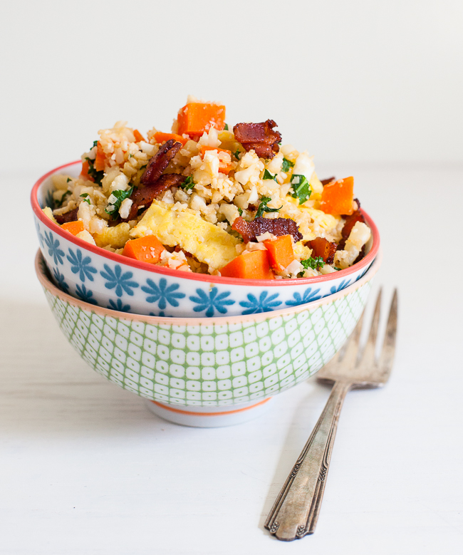 Cauliflower Fried Rice w/Sriracha /  See and Savour