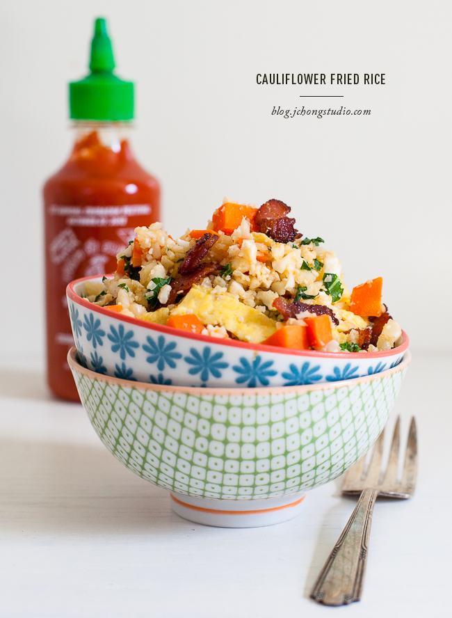 Cauliflower Fried Rice w/Sriracha / See and Savour