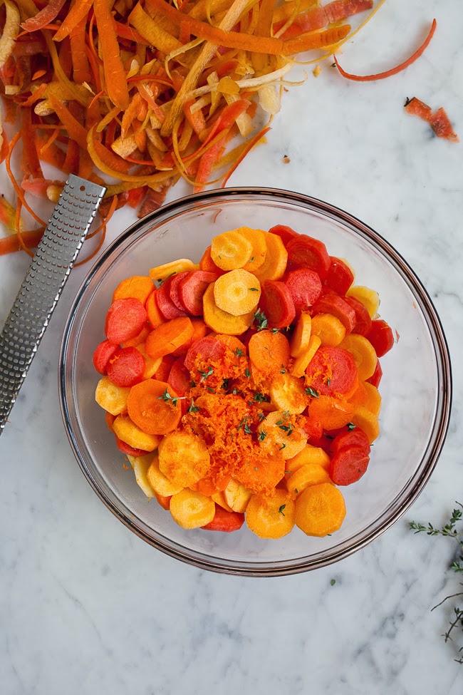 Roasted Citrus Thyme Ombré Carrots / See and Savour