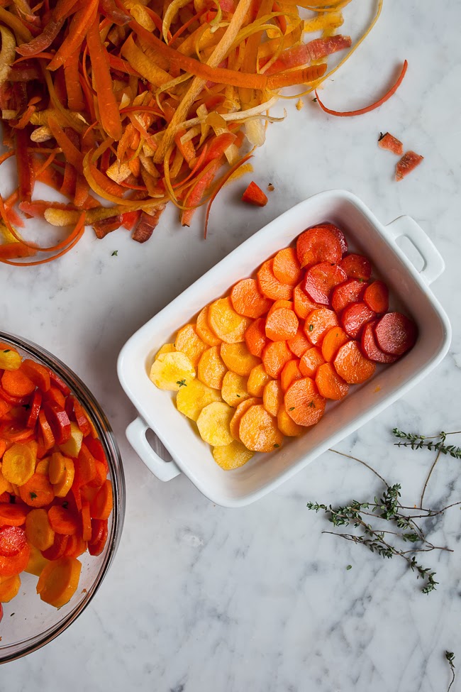 Roasted Citrus Thyme Ombré Carrots / See and Savour