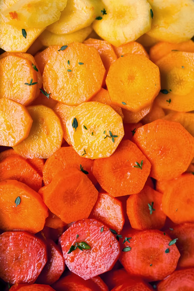 Roasted Citrus Thyme Ombré Carrots / See and Savour