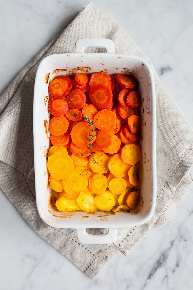 Roasted Citrus Thyme Ombré Carrots / See and Savour