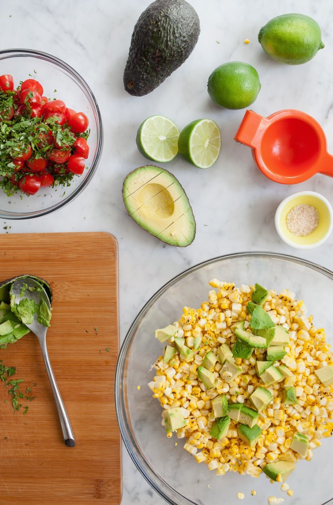 Bacon, Corn, Avocado and Tomato Salad #sweetsurprisesweeps/ blog.jchongstudio.com