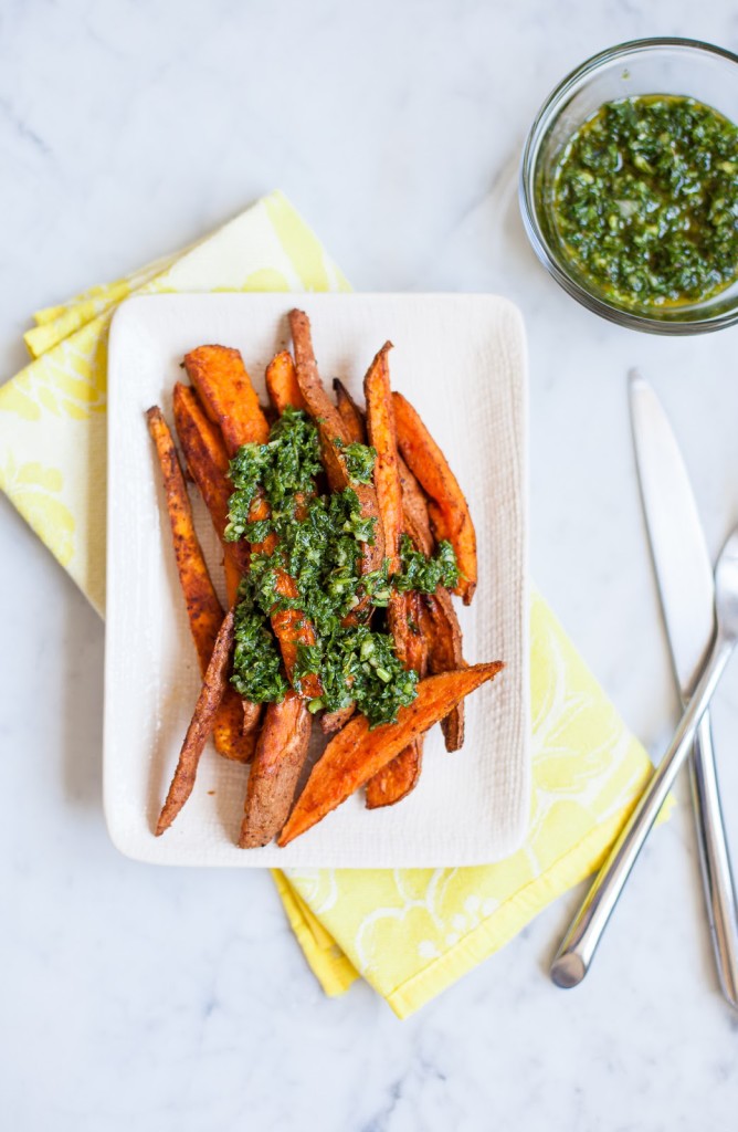 Sweet Potatoes with Chimichurri / blog.jchongstudio.com