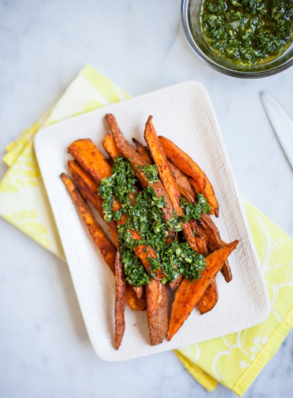 Sweet Potatoes with Chimichurri