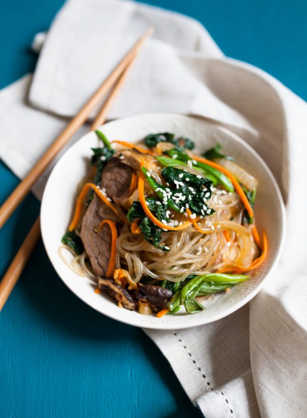 Japchae – Korean Stir-Fried Sweet Potato Noodles