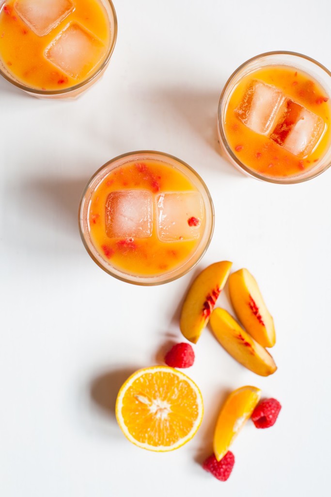 Morning Sunrise – Orange, Peach and Raspberry Juice / See and Savour