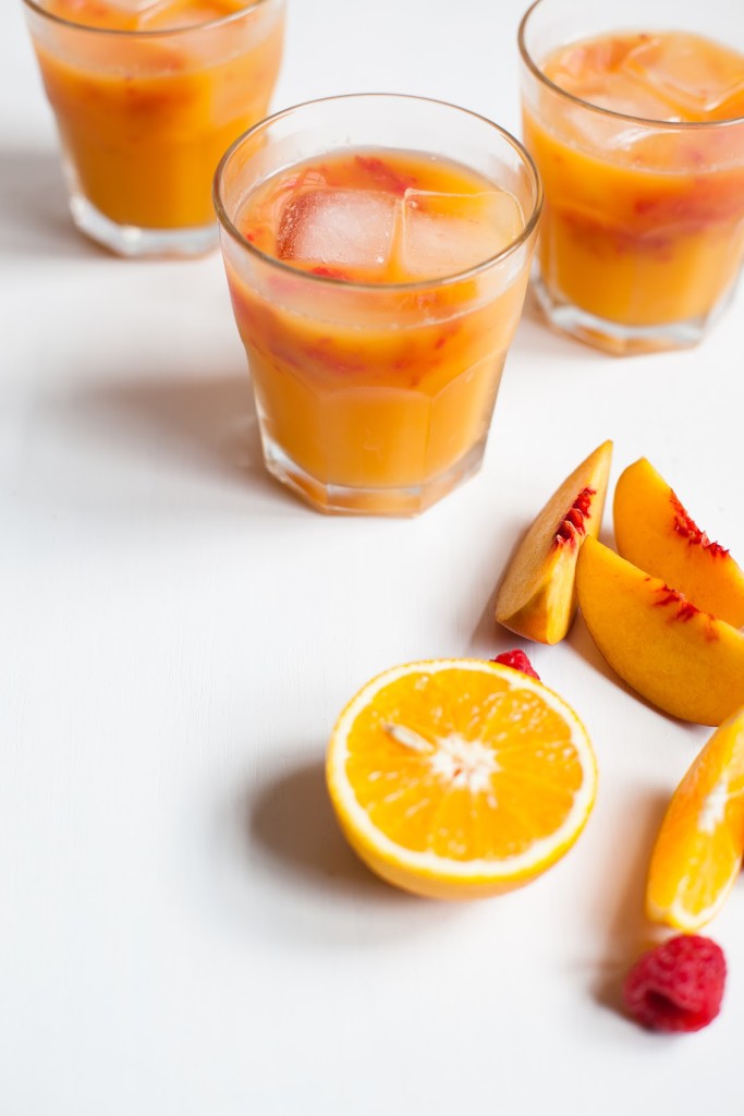 Morning Sunrise – Orange, Peach and Raspberry Juice / See and Savour