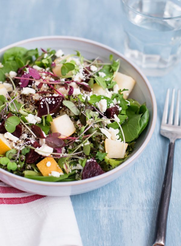 Roasted Beet, Pear and Quinoa Salad