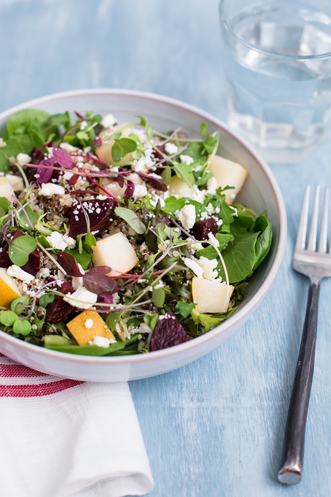 Roasted Beet, Pear and Quinoa Salad / seeandsavour.com