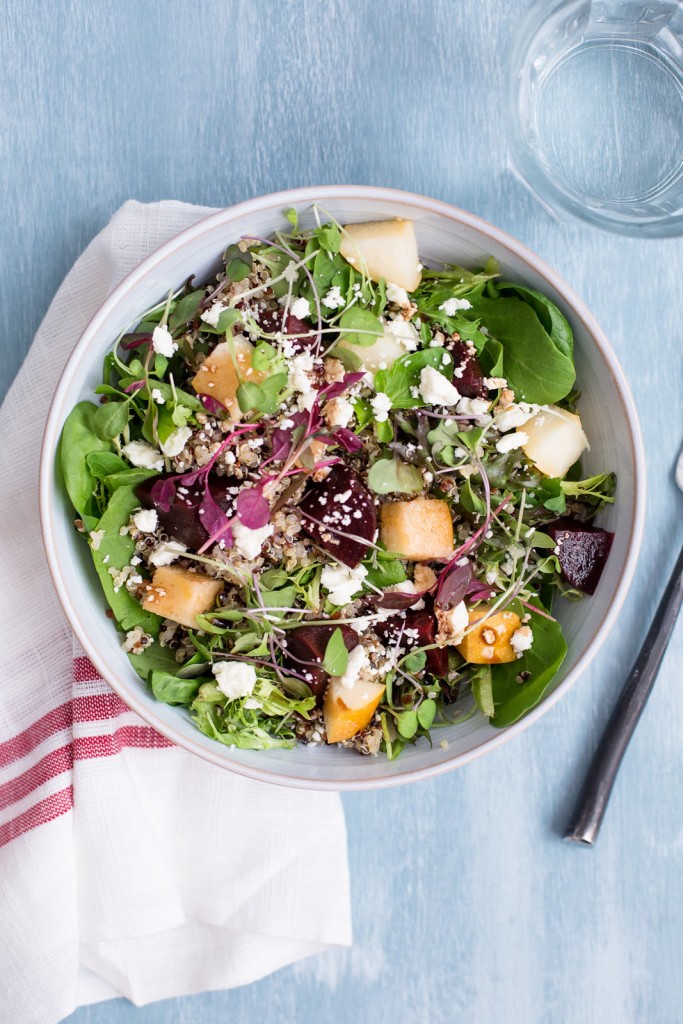 Roasted Beet, Pear and Quinoa Salad / seeandsavour.com