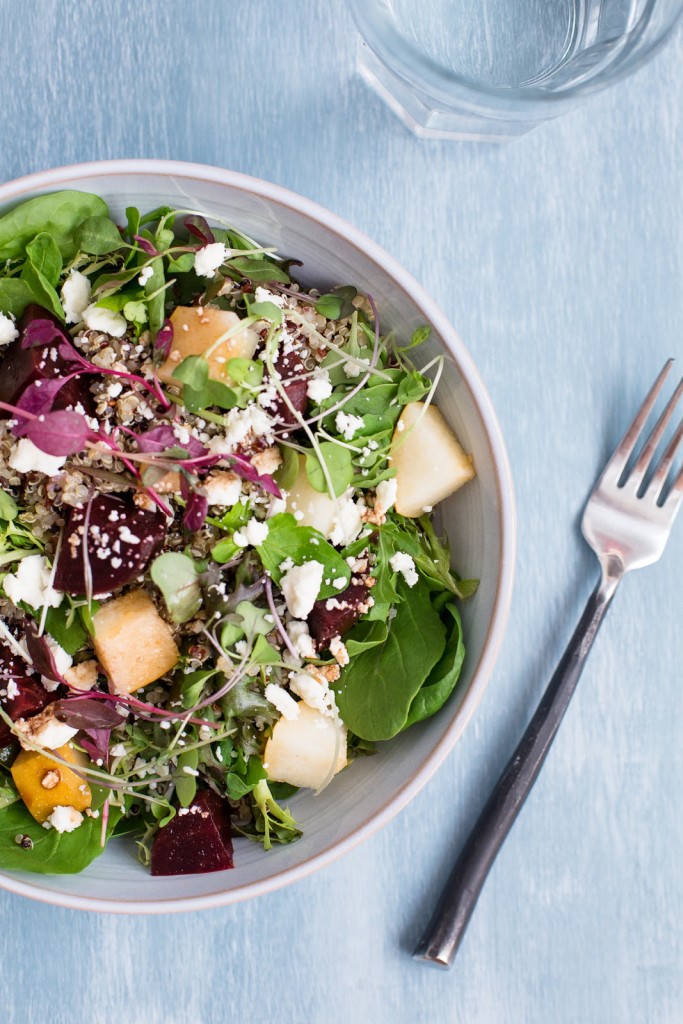 Roasted Beet, Pear and Quinoa Salad / seeandsavour.com