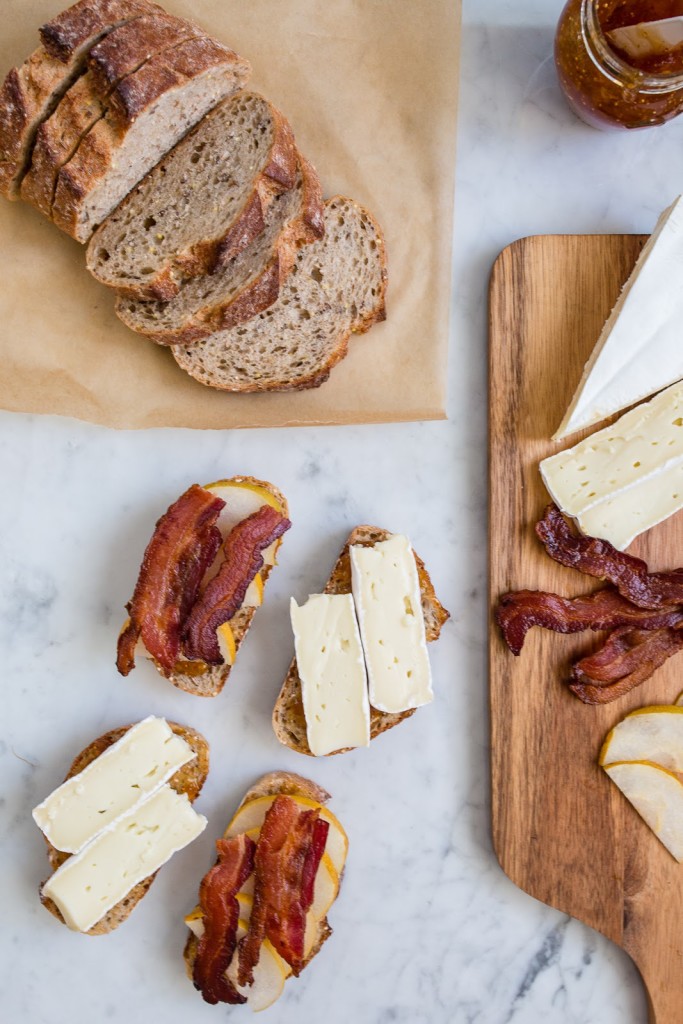 Grilled Brie with Bacon and Pear / See and Savour