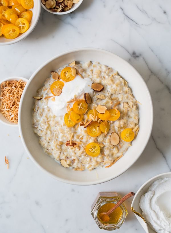 Bring Your Best Bowl – Oatmeal with Kumquats and Coconut Cream