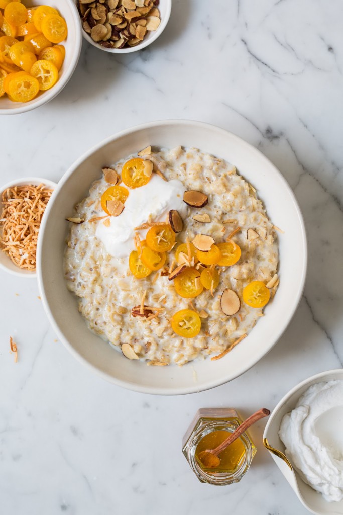 Oatmeal with Poached Kumquats / seeandsavour.com