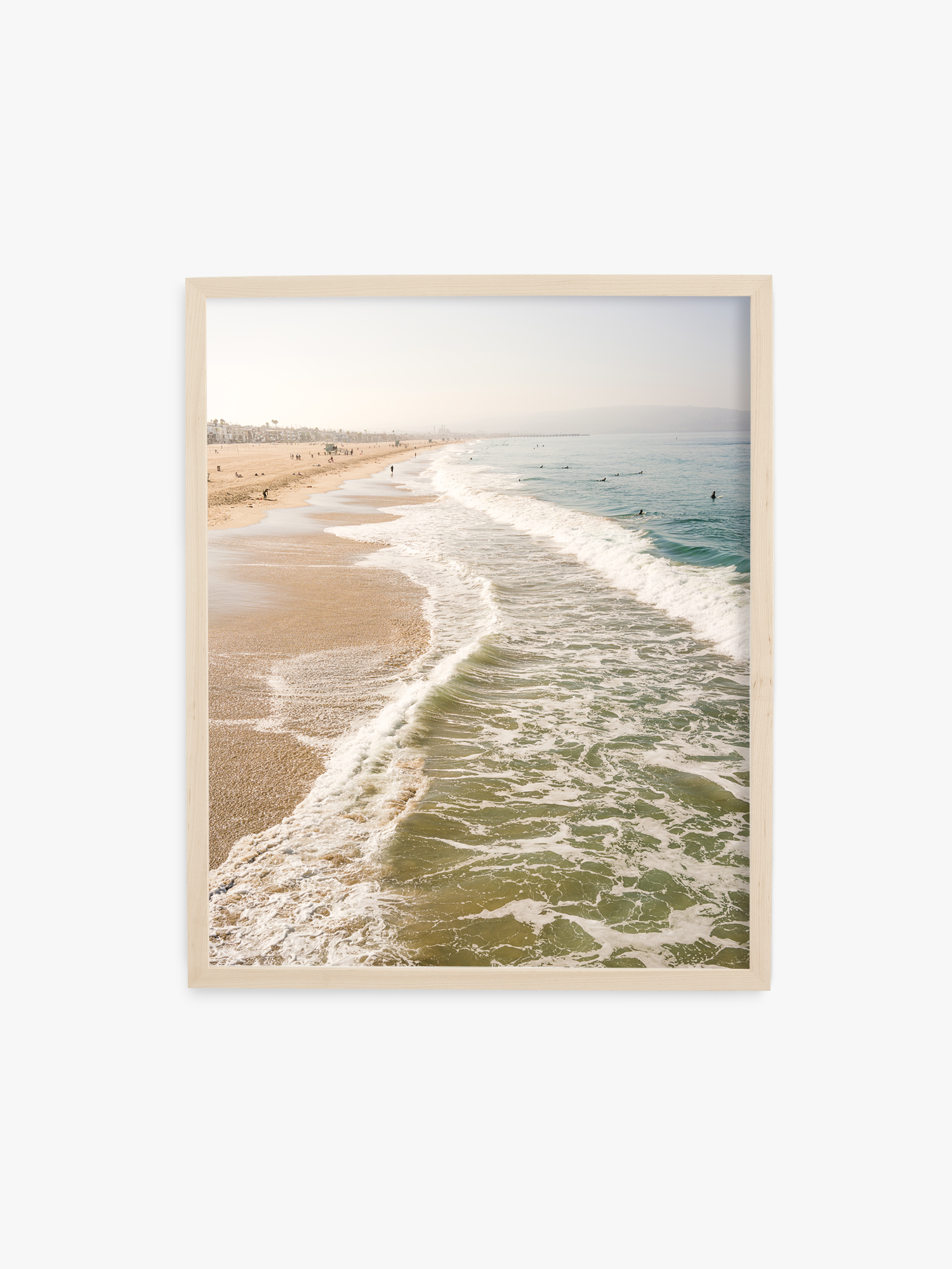 Manhattan Beach Waves - Available as a Print or Framed in White, Black or Natural Wood. Comes in frames 8x10 up to 30x40