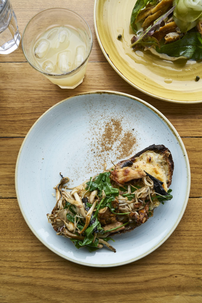 The Lingholm Kitchen - Keswick Ale Rarebit – Sourdough, wild mushrooms, rocket, garlic & herb butter